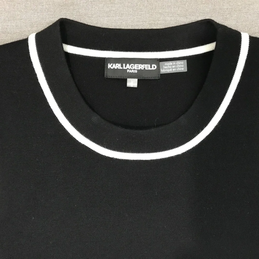 KARL LAGERFELD PARIS Women's Vest Contrast-Trim Sleeveless Sweater Size M NWT - Picture 5 of 9